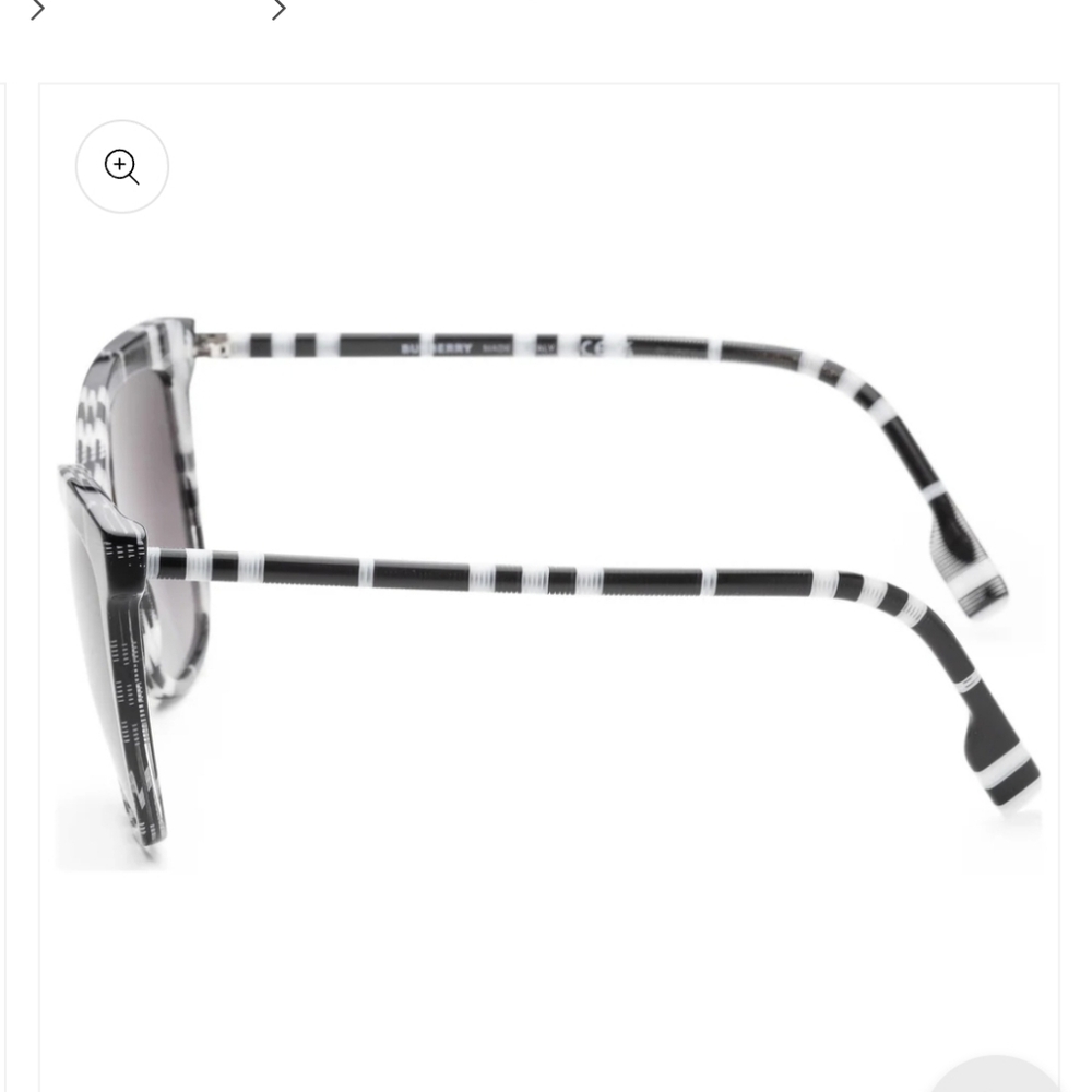 Burberry Black and White Checkered Eyewear - Picture 8 of 15
